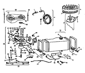 Air Cleaner Carburetor Diagram and Parts List for 220707-0139-01  Briggs and Stratton Engine